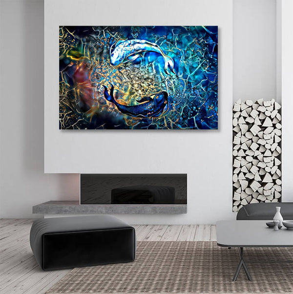 Koi Fish Painting On Canvas