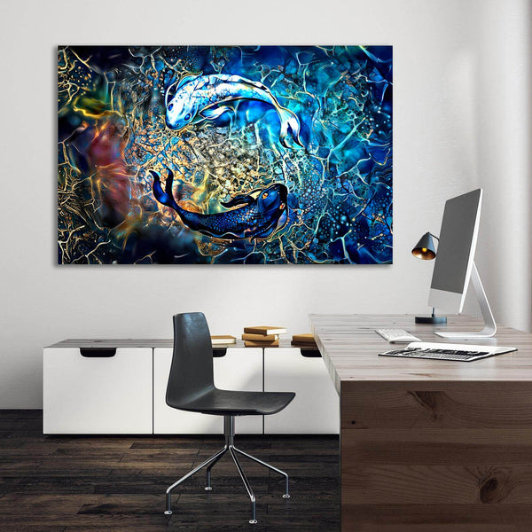 Koi Fish Painting On Canvas