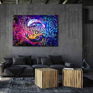 Purple Koi Fish Painting On Canvas