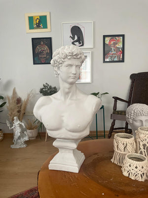 Large David Bust Statue