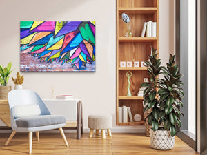 Leaf Graffiti Wall Art