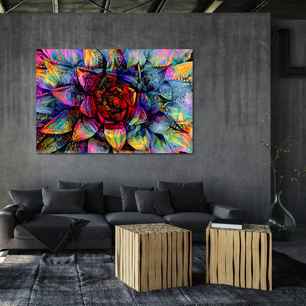 Psychedelic Leaf Art - Leaf Pop Canvas | MusaArtGallery™