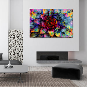 Psychedelic Leaf Art - Leaf Pop Canvas | MusaArtGallery™
