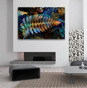 Large Leaf Wall Decor - Modern Art On Canvas | MusaArtGallery™