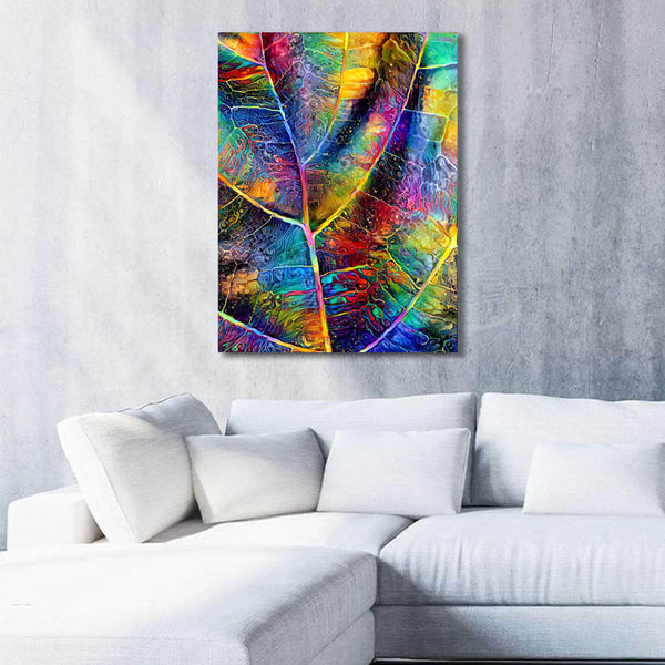 Multicolor Leaf Wall Decor - Modern Art On Canvas | MusaArtGallery™