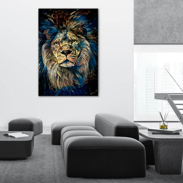Lion Face Wall Art- Lion Canvas | MusaArtGallery™