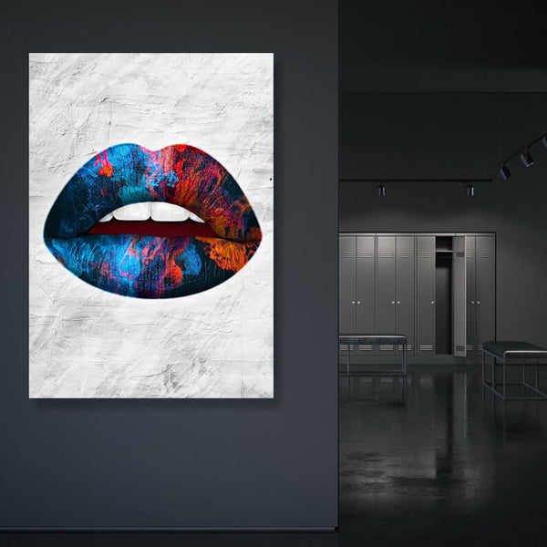 Multicolor Lips Art - Lips canvas | MusaArtGallery™
