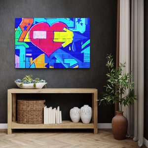 Heart Graffiti Wall Art