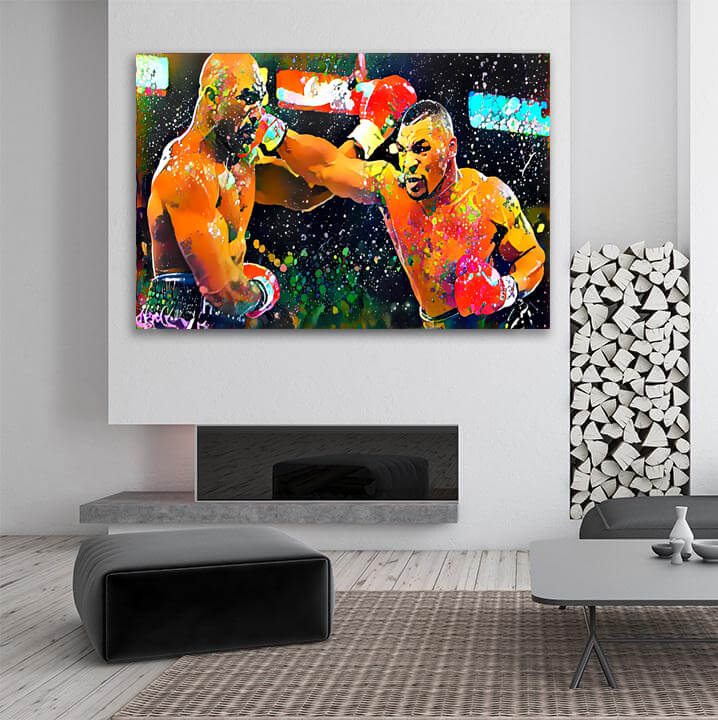 Mike Tyson Pop Art Punch - Mike Tyson Canvas | MusaArtGallery™