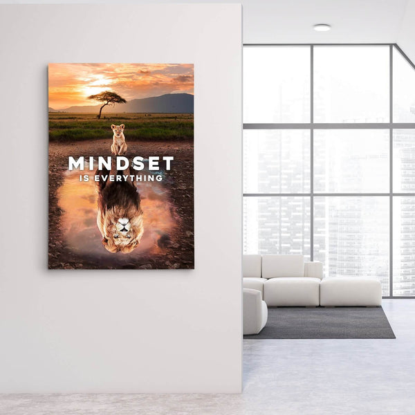 Mindset Is Everything Lion Canvas - Mindset Canvas