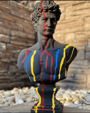 Multicolor David Bust Statue - David Bust Statue for sale