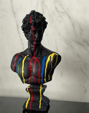 Multicolor David Bust Statue - David Bust Statue for sale