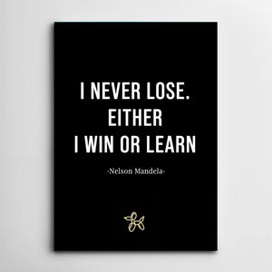 Nelson Mandela Canvas Quote - Motivational Art