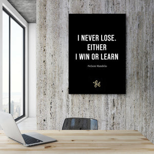 Nelson Mandela Canvas Quote - Motivational Art