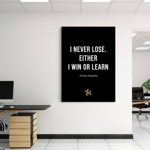 Nelson Mandela Canvas Quote - Motivational Art