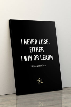 Nelson Mandela Canvas Quote - Motivational Art