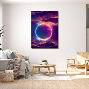 Neon Circle Canvas Print