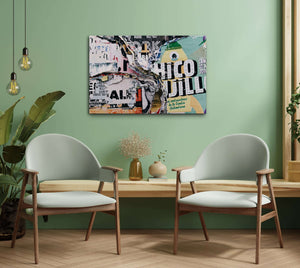 Newspaper Graffiti Wall Art
