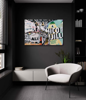 Newspaper Graffiti Wall Art
