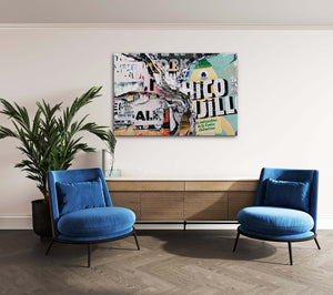 Newspaper Graffiti Wall Art