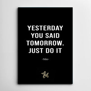 Nike Quote Canvas - Motivational Art