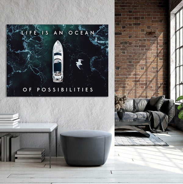 Ocean Of Possibilities Motivational Wall Art