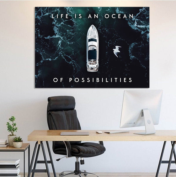 Ocean Of Possibilities Motivational Wall Art