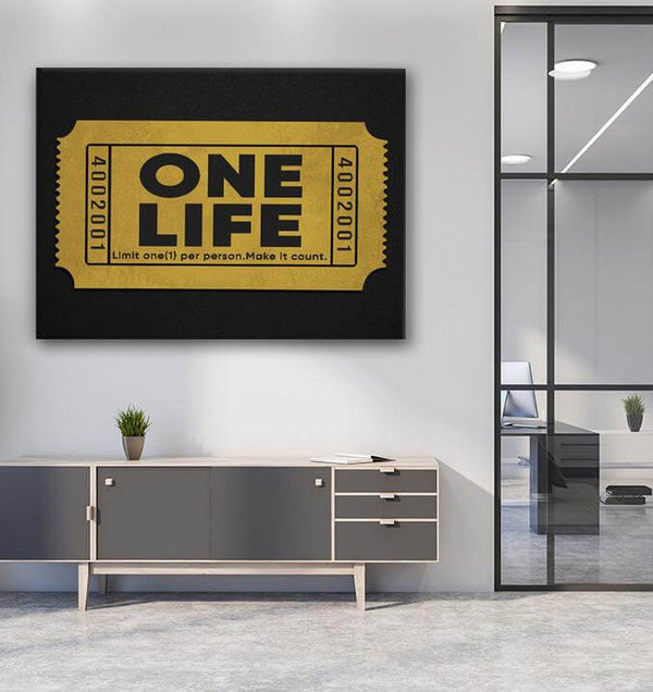 One Life Canvas - Motivational Wall Art