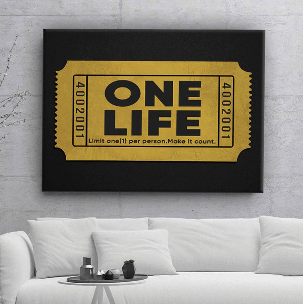 One Life Canvas - Motivational Wall Art