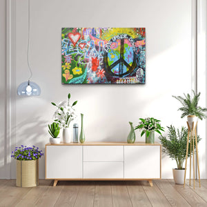 Peace and Love Graffiti Wall Art