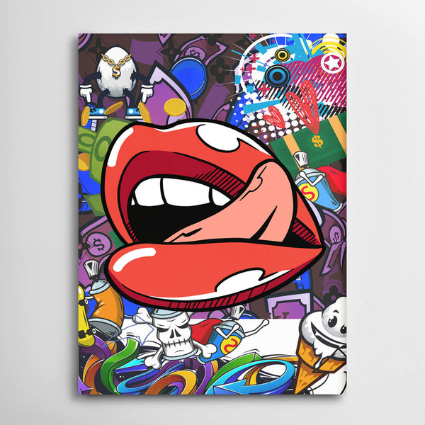 Lips Pop Canvas - Lips Canvas | MusaArtGallery™