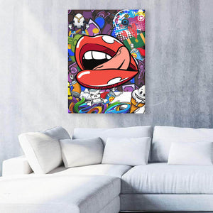 Lips Pop Canvas - Lips Canvas | MusaArtGallery™