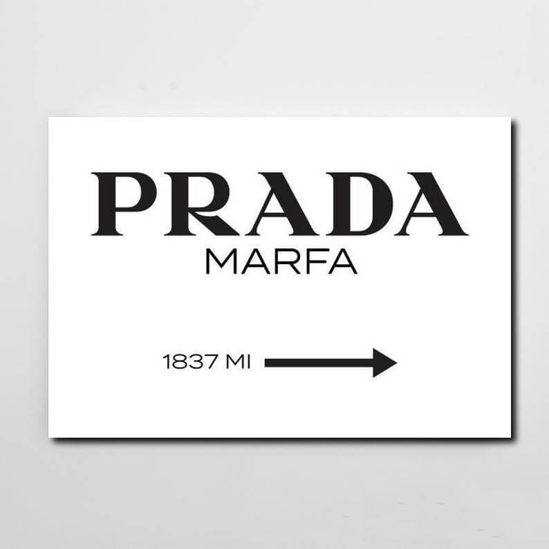 Poster et affiche - Prada (White) - 90x60