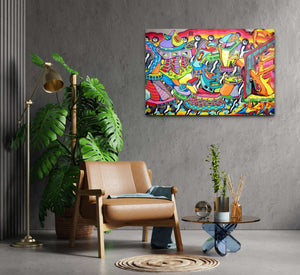 Psychedelic Graffiti Wall Art