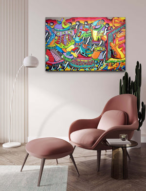 Psychedelic Graffiti Wall Art