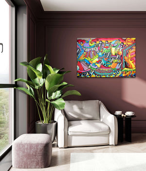 Psychedelic Graffiti Wall Art
