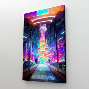 Psychedelic City Canvas Print