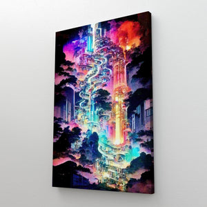 City Psychedelic Canvas Print