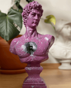 Purple David Bust Statue  - David Bust Statue for sale