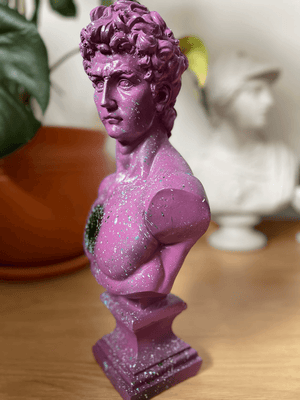Purple David Bust Statue  - David Bust Statue for sale
