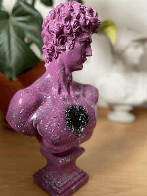 Purple David Bust Statue  - David Bust Statue for sale
