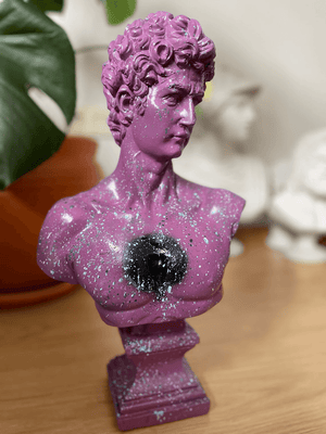 Purple David Bust Statue  - David Bust Statue for sale