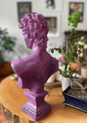 Purple David Bust Statue  - David Bust Statue for sale