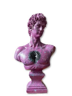 Purple David Bust Statue - David Bust Statue for sale