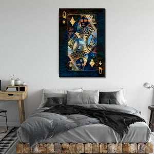 Gold Queen of Diamonds Art | MusaArtGallery™