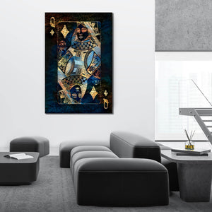 Gold Queen of Diamonds Art | MusaArtGallery™