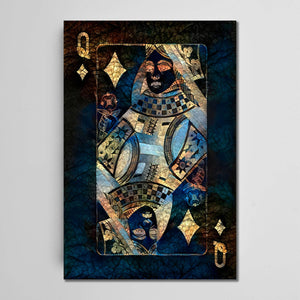 Gold Queen of Diamonds Art | MusaArtGallery™