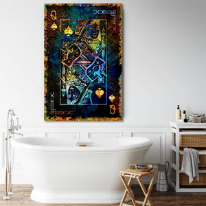 Gold Queen of Spades Art | MusaArtGallery™