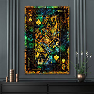 Green Queen of Spades Art | MusaArtGallery™