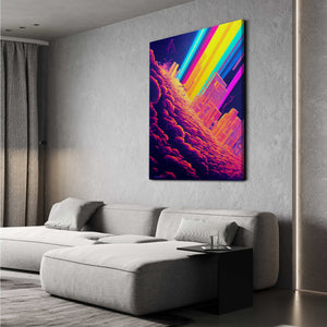 Rainbow City Canvas Print- Trippy Art | MusaArtGallery™